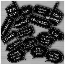 Load image into Gallery viewer, Photo Booth Props Wedding Decorations Photobooth props baby bridal shower Wedding Party Decoration photo booth MrMrsJust Married