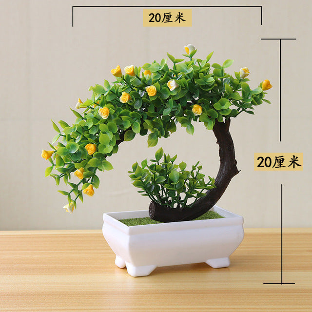 artificial plants for decoration with pot NEW Artificial Plants Bonsai Small Tree Pot Plants Fake Flowers Potted –  Denob Store