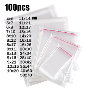 Clear Self-adhesive Cello Cellophane Bag Self Sealing Small