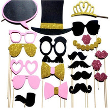 Load image into Gallery viewer, Photo Booth Props Party Masks Hat Mustache Lip photobooth props Wedding Party Decoration Birthday Party Favor funny photo booth
