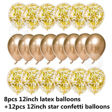 Load image into Gallery viewer, 20pcs Rose Gold Balloons Confetti Set Chrome ballon Birthday deco Party Wedding Decoration Wedding Anniversary globals Metallic
